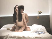 沈先生黑裙长发妹子啪啪抬腿侧入后入上位骑乘